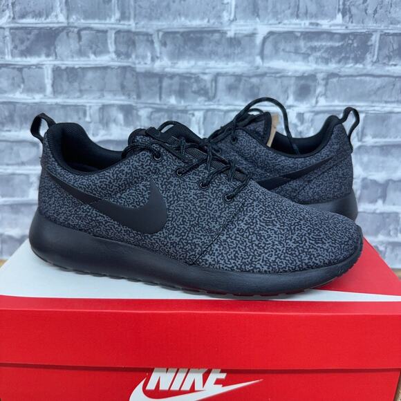 Nike Roshe Run Print Anthracite Black 599432-017 Womens Size 7 New - Picture 2 of 7